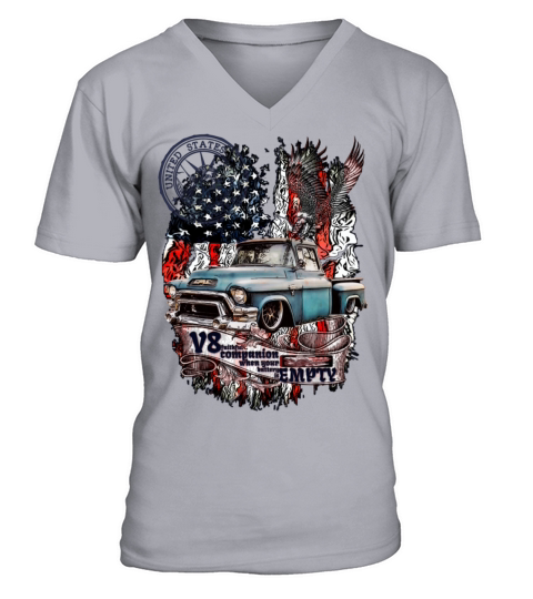 V8 Legendary Pickup GMC 100 American Eagle V-Neck T-shirt