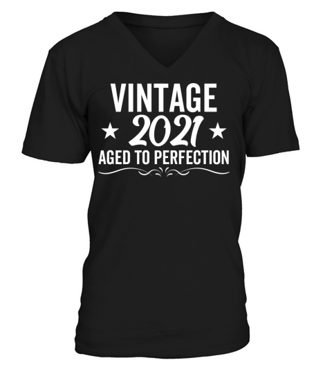 Vintage 2021 Aged To Perfection V-Neck T-shirt