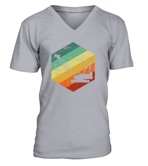 vintage crane operator V-Neck T-shirt