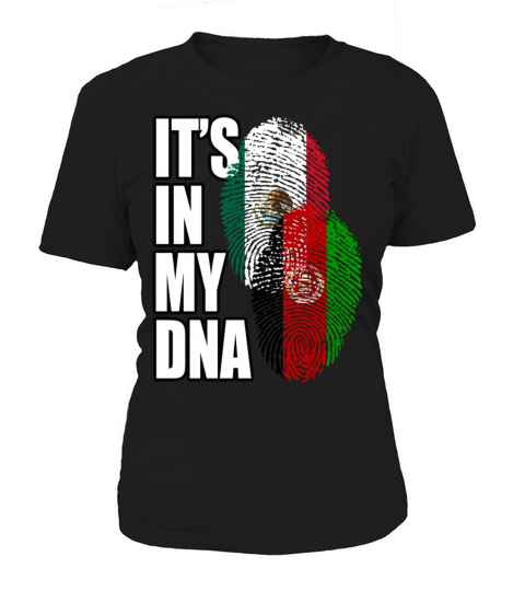 Afghan And Mexican Mix Heritage DNA Flag Women's T-Shirt