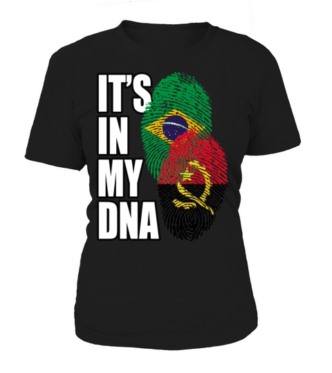 Angolan And Brazilian Mix Heritage DNA Flag Women's T-Shirt