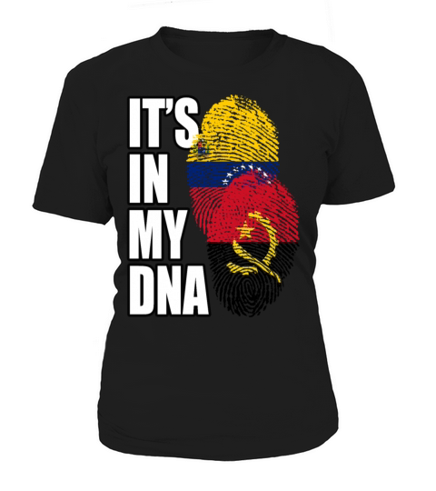Angolan And Venezuelan Mix Heritage DNA Flag Women's T-Shirt