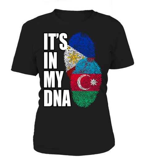 Azerbaijani And Filipino Mix Heritage DNA Flag Women's T-Shirt