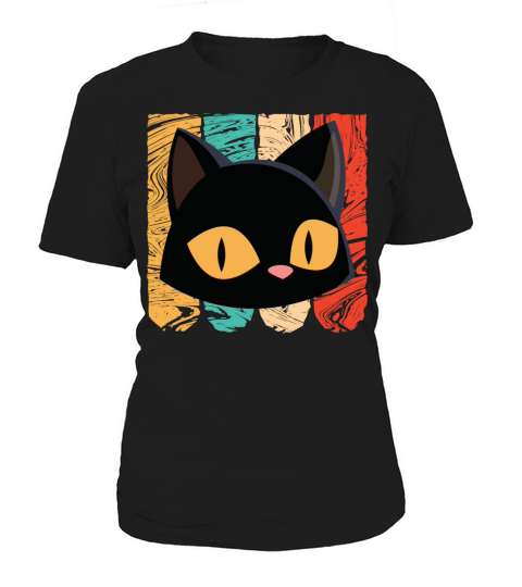 Black Cat With Colorful Style Women's T-Shirt