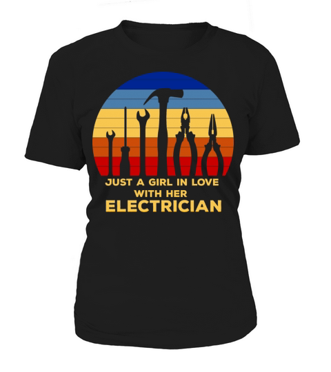 Electrician Wife Vintage Girlfirend I Love My Elec Women's T-Shirt
