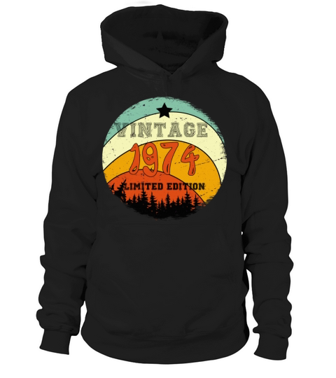 45th Birthday Gifts - Vintage 1974 T Shirt Hiking Hoodie Unisex