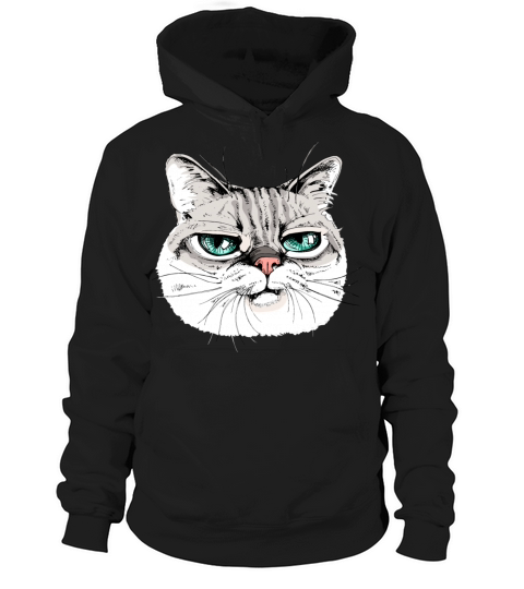 Cat with green eyes Hoodie Unisex