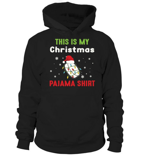 Hockey Puck Christrmas Pajama Santa Hoodie Unisex