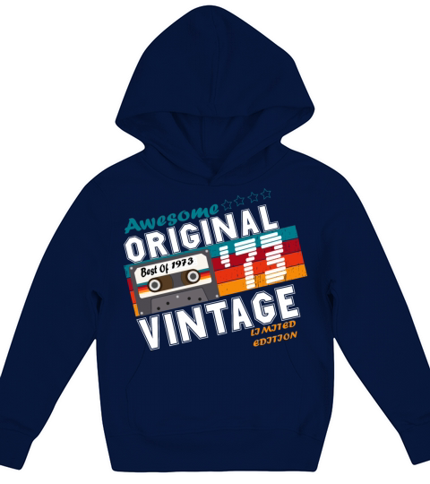 1973 Vintage Birthday Vintage Gift Retro Kids Hoodie