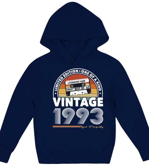 30th birthday vintage 1993 aged perfectly Kids Hoodie