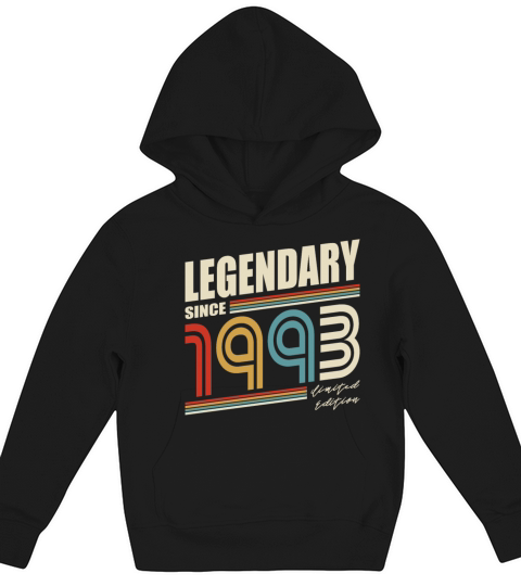 30th birthday vintage 1993 legendary since 1993 Kids Hoodie