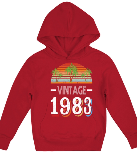 40th birthday born in 1983 vintage 1983 Kids Hoodie