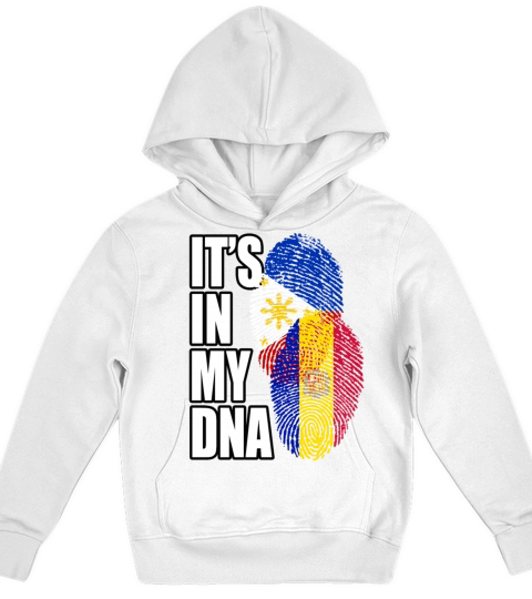 Andorran And Filipino Mix Heritage DNA Flag Kids Hoodie
