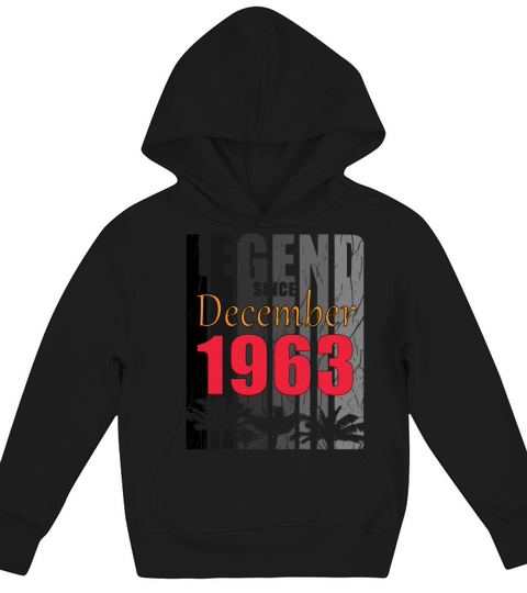 Birth Month December 1963 Vintage Kids Hoodie