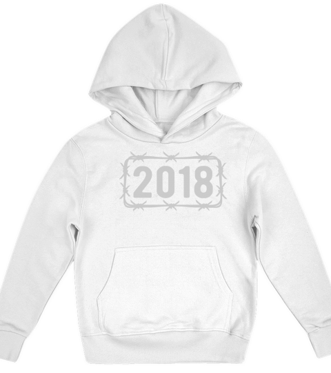 Birthday Vintage 2018 Barbed Wire Kids Hoodie