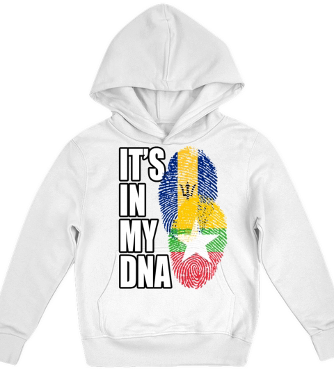 Burmese And Barbadian Mix Heritage DNA Flag Kids Hoodie