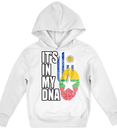 Burmese And Uruguayan Mix Heritage DNA Flag Kids Hoodie