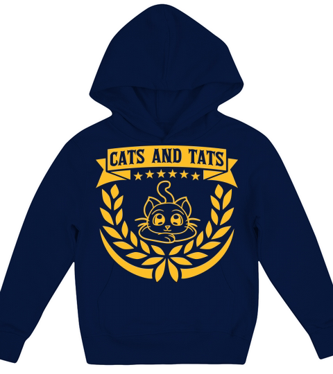 cats and tats quote Kids Hoodie