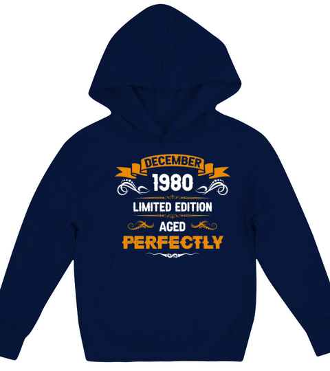 December 1980 Vintage Birthday Present Kids Hoodie