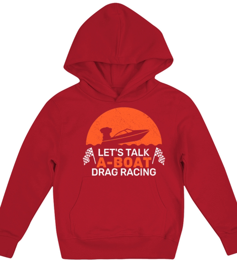 drag boat driver speedboat racing vintage Kids Hoodie