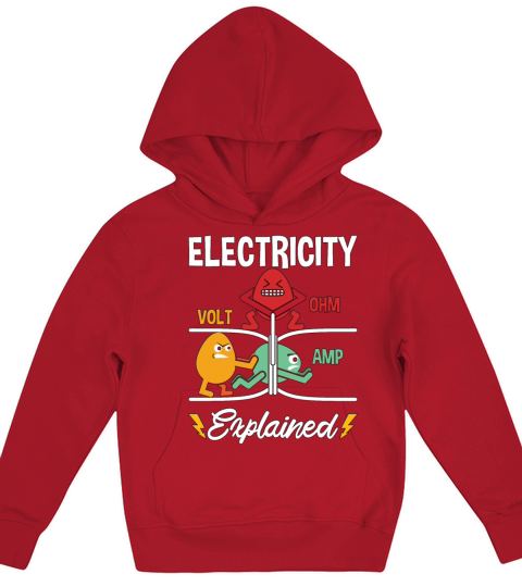 Electronics Repair Electricity Volt Ohm Electrical Kids Hoodie