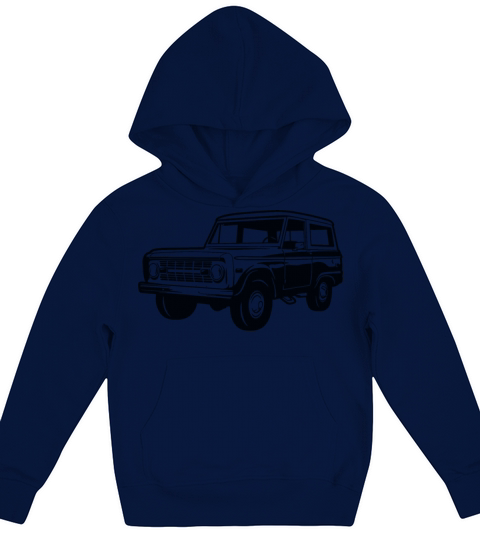 ford bronco drawing vintage Kids Hoodie