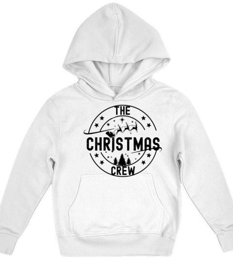 Funny Christmas Tree Crew Grunge Matching Pajama Kids Hoodie