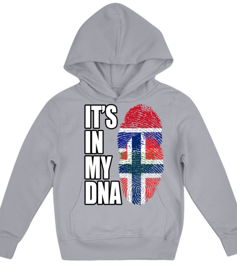 Gambian And Norwegian Mix Heritage DNA Flag Kids Hoodie