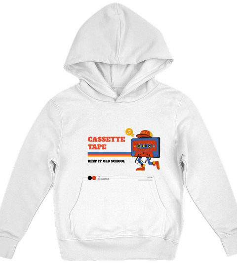 Keep it Old School - Vintage Cassette Tape Kids Hoodie