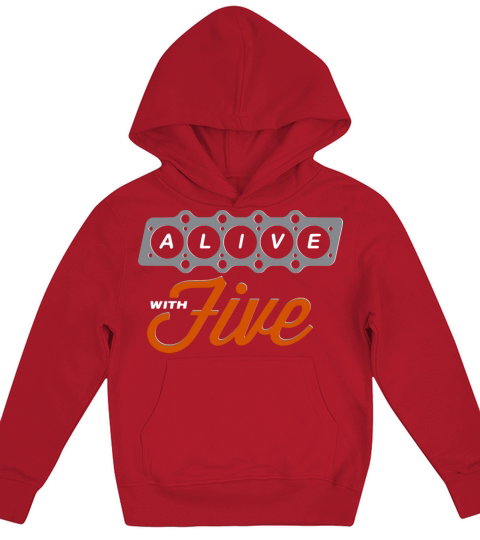 Life with Five 5 Cylinder Engine Turbo Sportscar Kids Hoodie