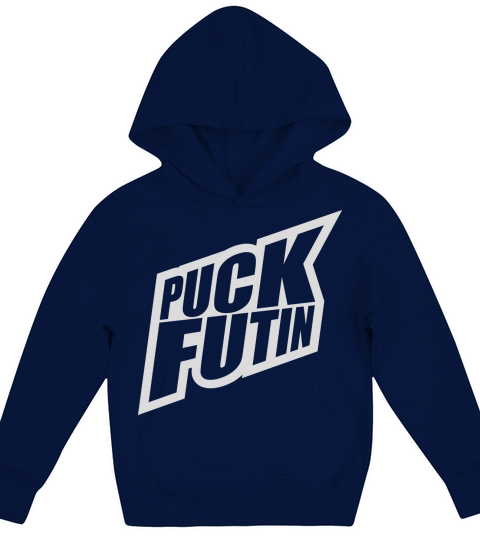 puck futin logo design Kids Hoodie