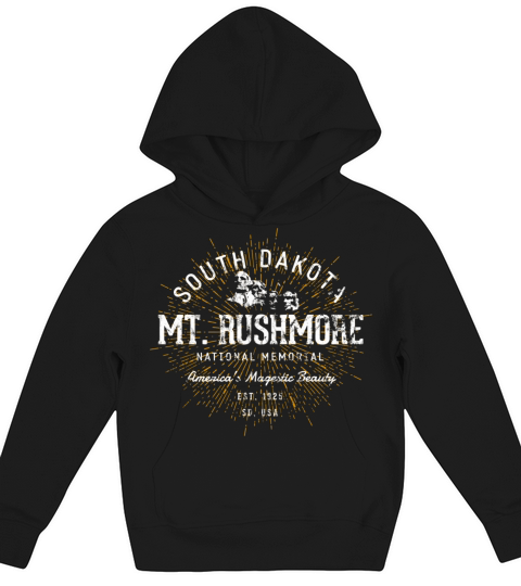 Retro Vintage Mount Rushmore National Memorial Kids Hoodie