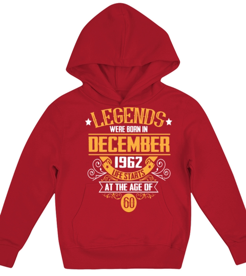 Sayings For A 60th Birthday Born In December 1962 Kids Hoodie