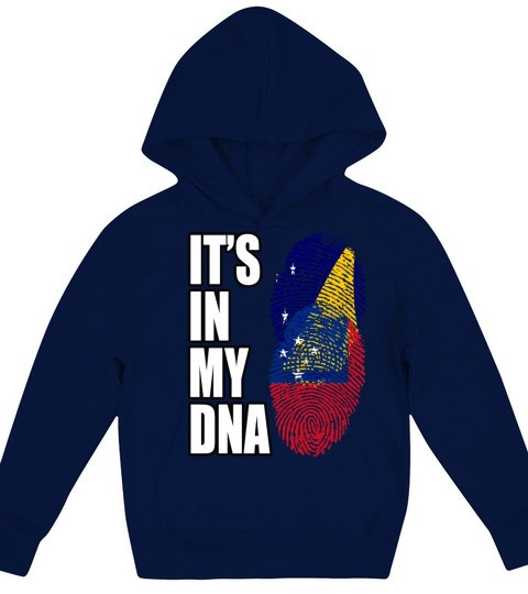 Tokelauan And Samoan Mix Heritage DNA Flag Kids Hoodie