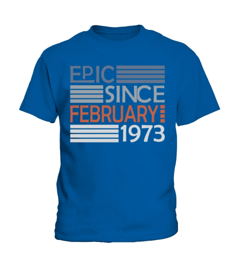 50th birthday epic since vintage february 1973 Kids T-Shirt