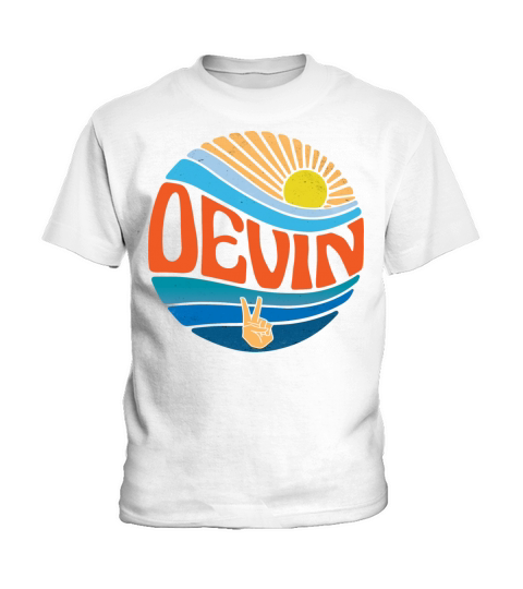 Devin Shirt Vintage Sunset Devin Groovy Tie Dye Kids T-Shirt