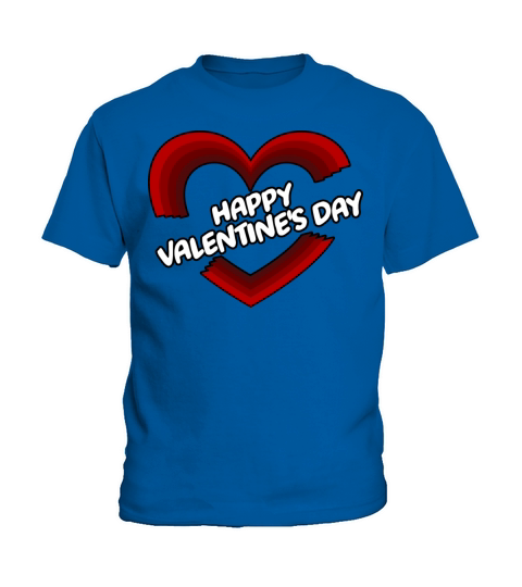 Happy Valentines Day Red Heart Design Kids T-Shirt