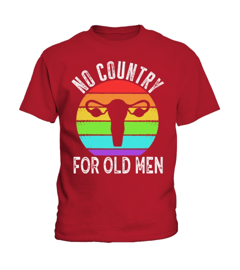 No Country For Old Men Floral Uterus Feminist Kids T-Shirt