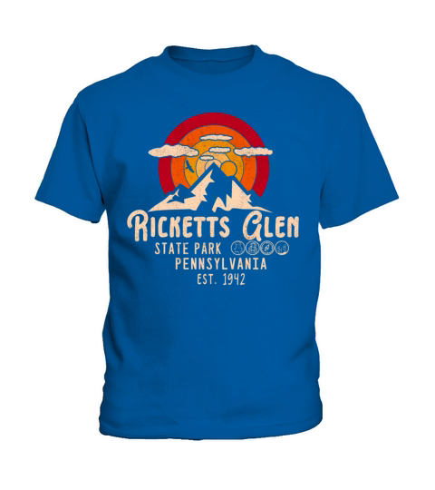 Ricketts Glen State Park Pennsylvania Vintage Kids T-Shirt