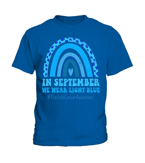 September Light Blue Prostate Cancer Awareness Kids T-Shirt