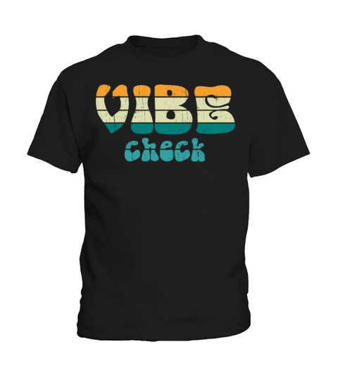 Unique Vintage Retro Style Meme Vibe Check Kids T-Shirt