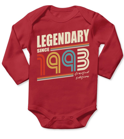 30th birthday vintage 1993 legendary since 1993 Long Sleeve Baby One-Piece