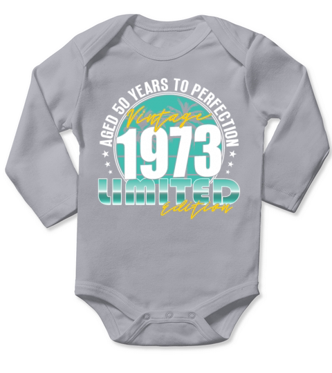 50th birthday vintage 1973 50 years Long Sleeve Baby One-Piece