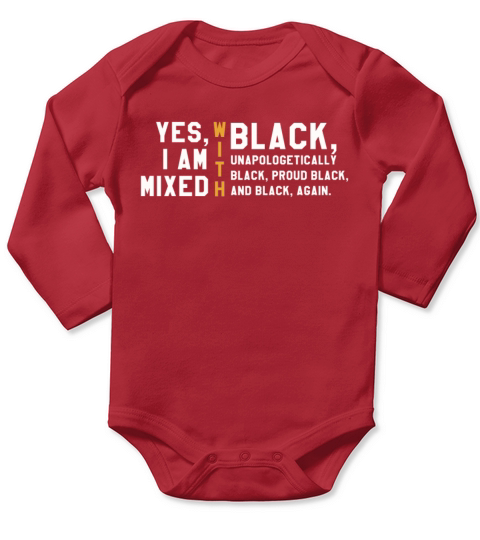 Black Unapologetic Pride Black History Month Long Sleeve Baby One-Piece