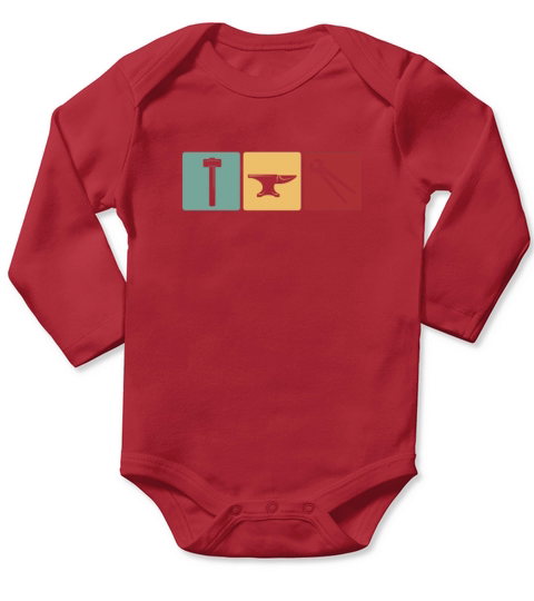 Blacksmith Tools Retro Vintage Long Sleeve Baby One-Piece