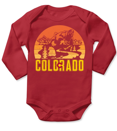 Colorado Wildlife Bear Adventure Mountains Nature Long Sleeve Baby One-Piece