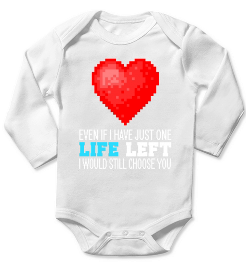 Delightful Couples Of Gaming Quote Artwork Long Sleeve Baby One-Piece