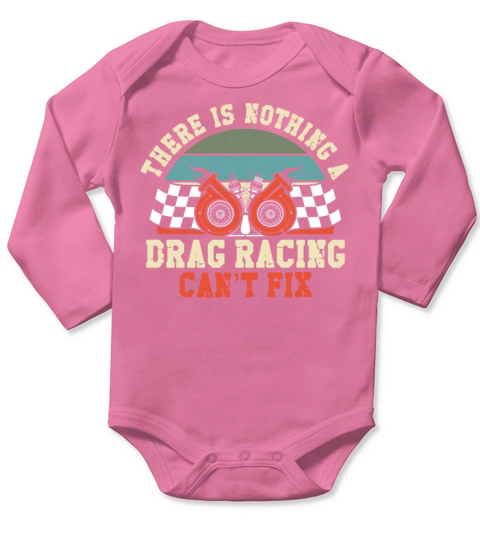 Drag Racing Race Car Retro Vintage Long Sleeve Baby One-Piece