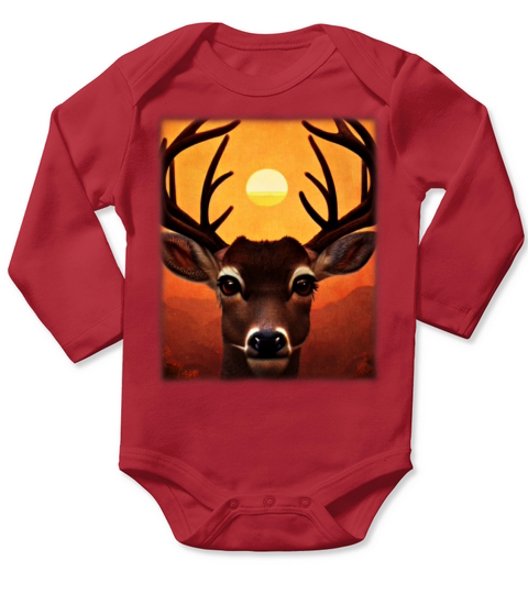 Forest animal deer design Long Sleeve Baby One-Piece