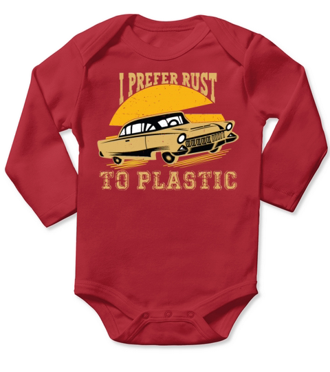 Funny Vintage Car Oldtimer Quote Gag Fathers Day Long Sleeve Baby One-Piece